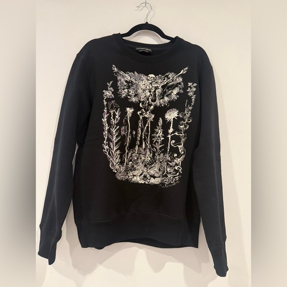 Alexander McQueen Skeleton Scene Embroidered Sweatshirt